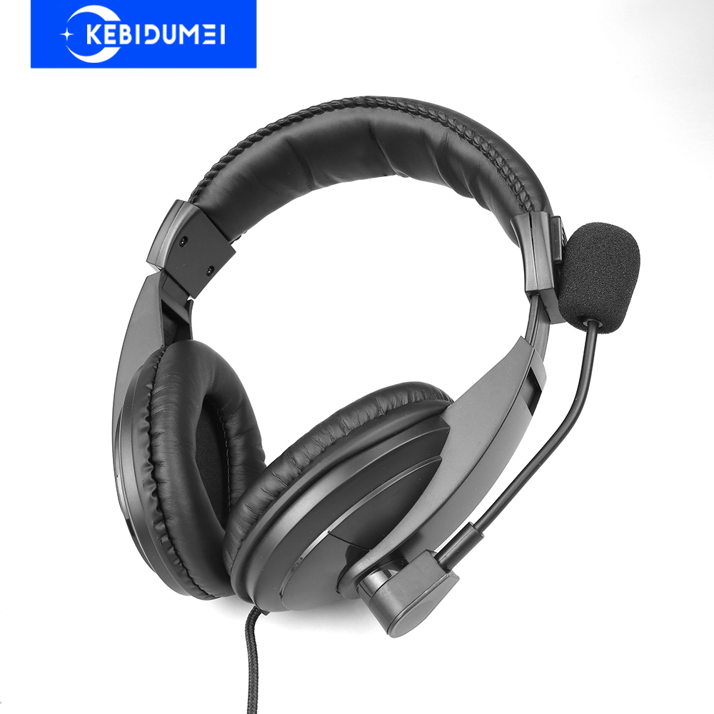 Wired Earphone Mic - 3.5mm Wired Headphones Operator Headsets with