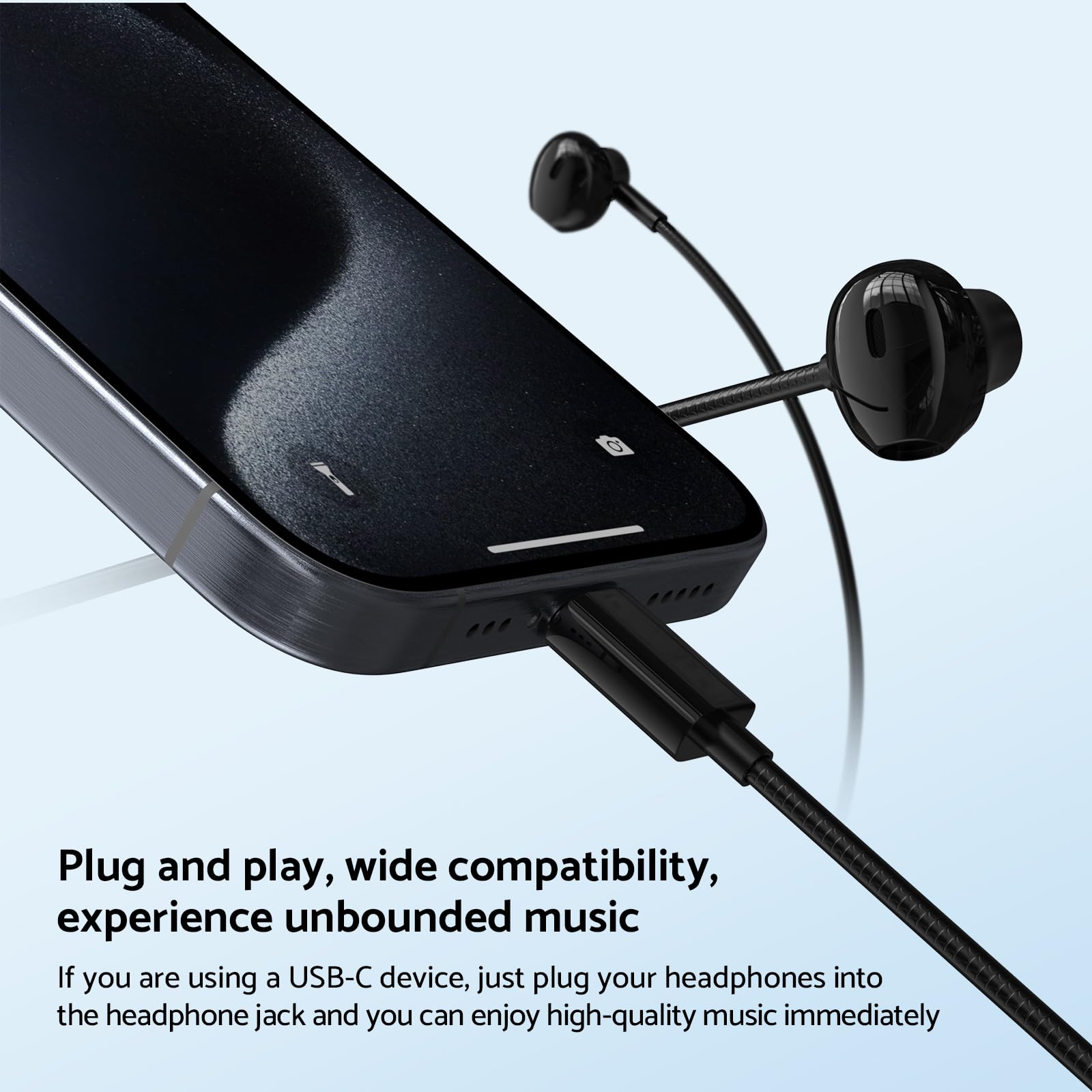 Type C 3.5mm HIFI Stereo Wired - огляд і ціна Wired Earphone Mic