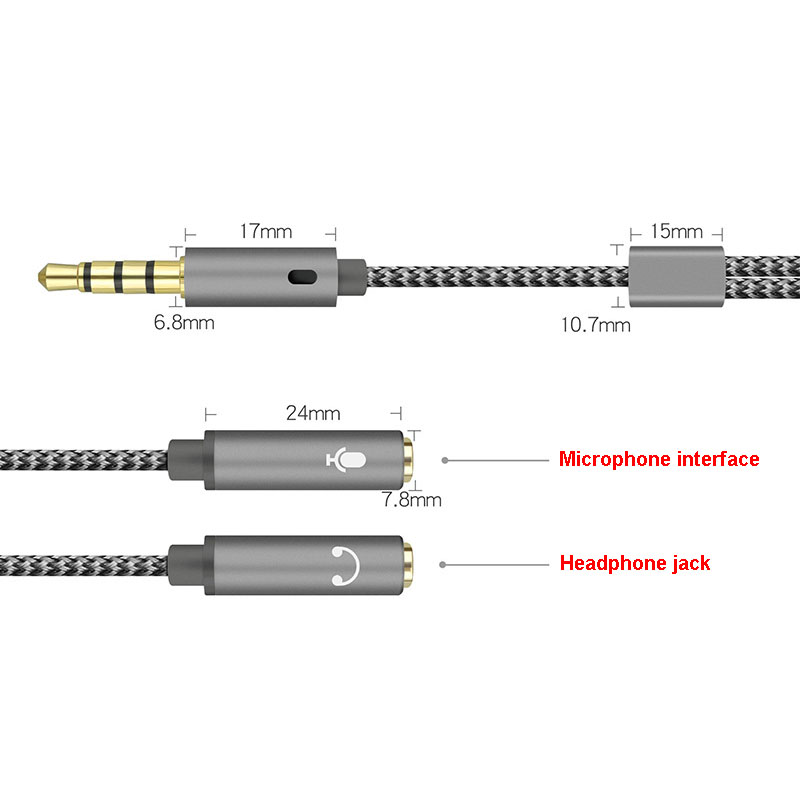 3.5mm Audio Splitter Y Jack 1  - огляд і ціна Earphone Splitter Jack