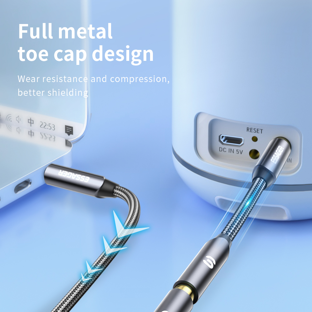 ESSAGER Headphone Extension Ca - огляд і ціна Earphone Splitter Jack