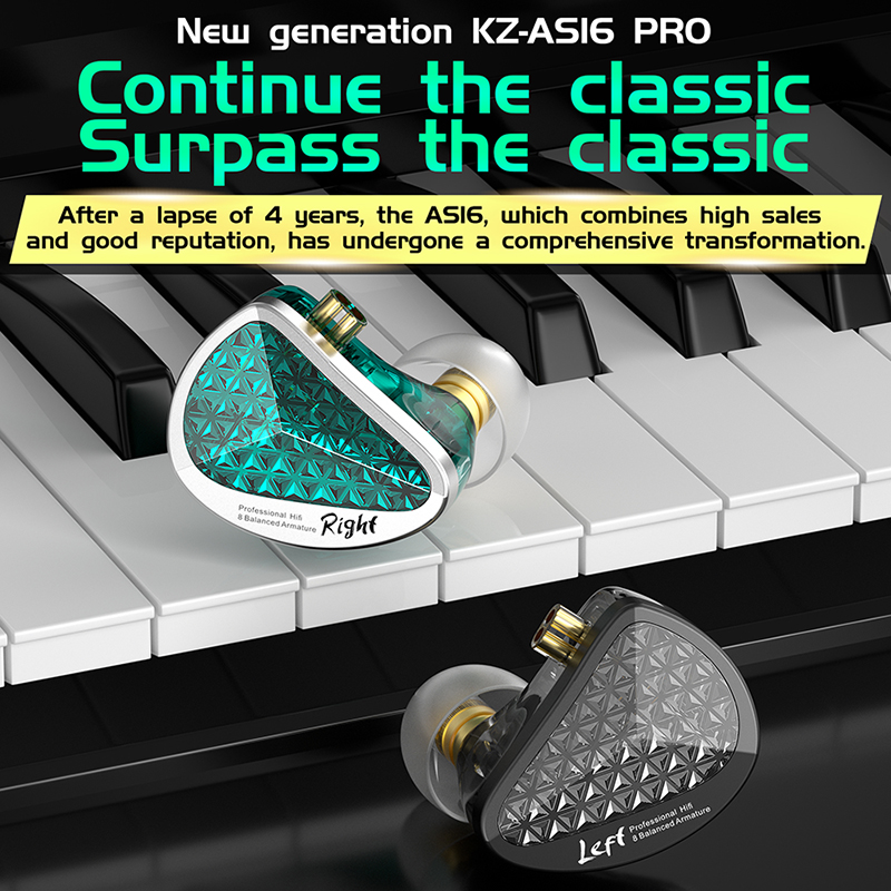KZ AS16 PRO Wired Headphone 8B - огляд і ціна Audiophile Headphone Wired